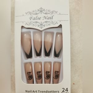 Long full cover nails Drangon